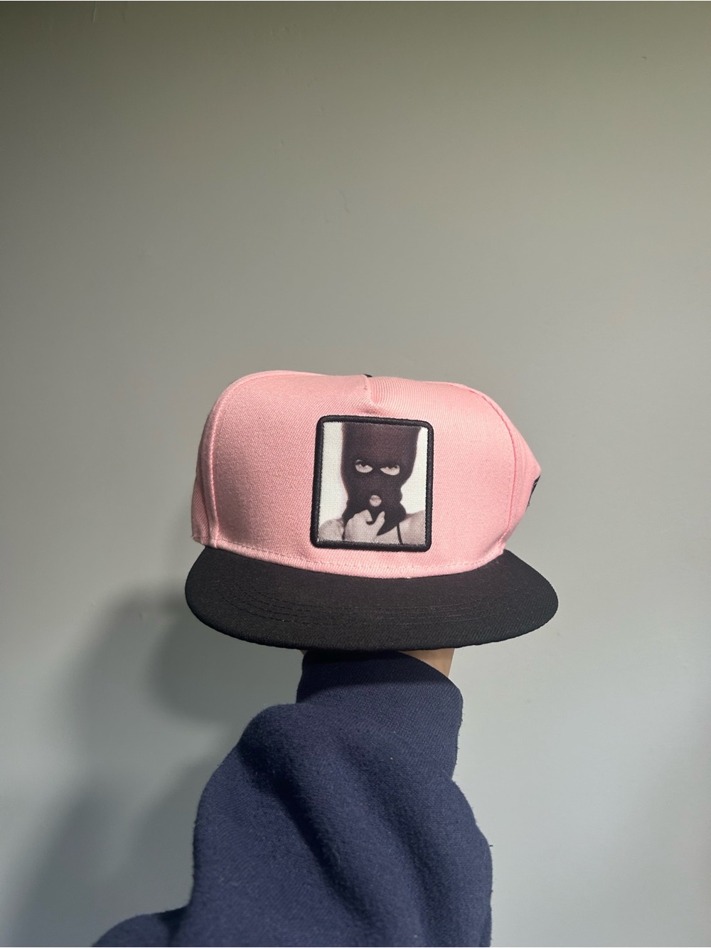 Pink and Black Cap with Graphic Patch